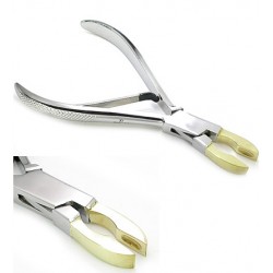 Small Ring Closing Pliers BRASS TIPS with Deep Grooves 5"