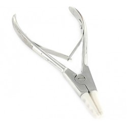 Ring Opening Pliers White Hard Rubber Tips 6" 