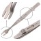 U Cut Tweezer 5" with 1.2mm Hole